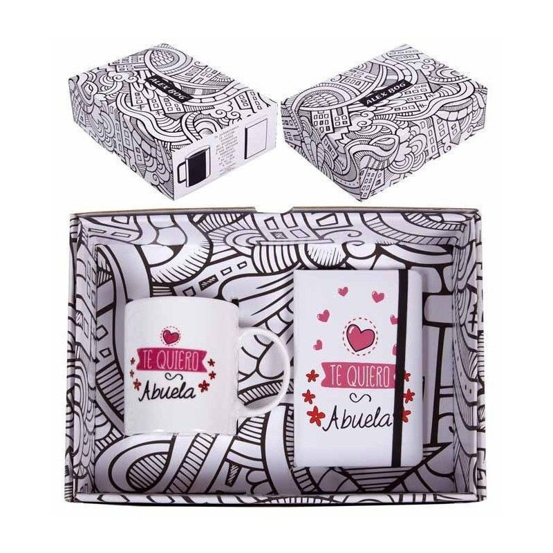 TAZA CON CUADERNILLO " TE QUIERO ABUELA "