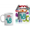 TAZA " FELIZ CUMPLEAÑOS 18 "