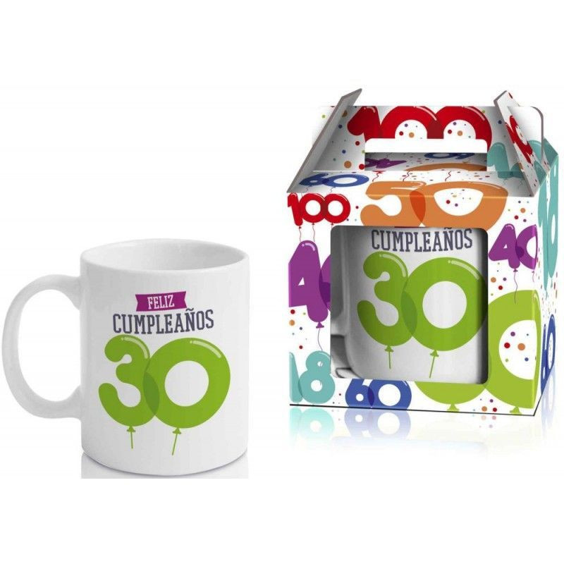 TAZA " FELIZ CUMPLEAÑOS 30 "