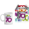 TAZA " FELIZ CUMPLEAÑOS 70 "