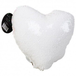 COJIN CORAZON DE LENTEJUELAS REVERSIBLES
