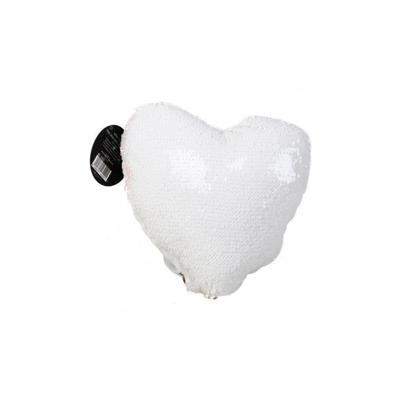COJIN CORAZON DE LENTEJUELAS REVERSIBLES