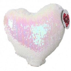 COJIN CORAZON DE LENTEJUELAS REVERSIBLES