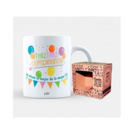 TAZA "FELIZ CUMPLEAÑOS" MR. COOL