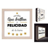 CUADRO MENSAJE CON LUZ " FELICIDAD "